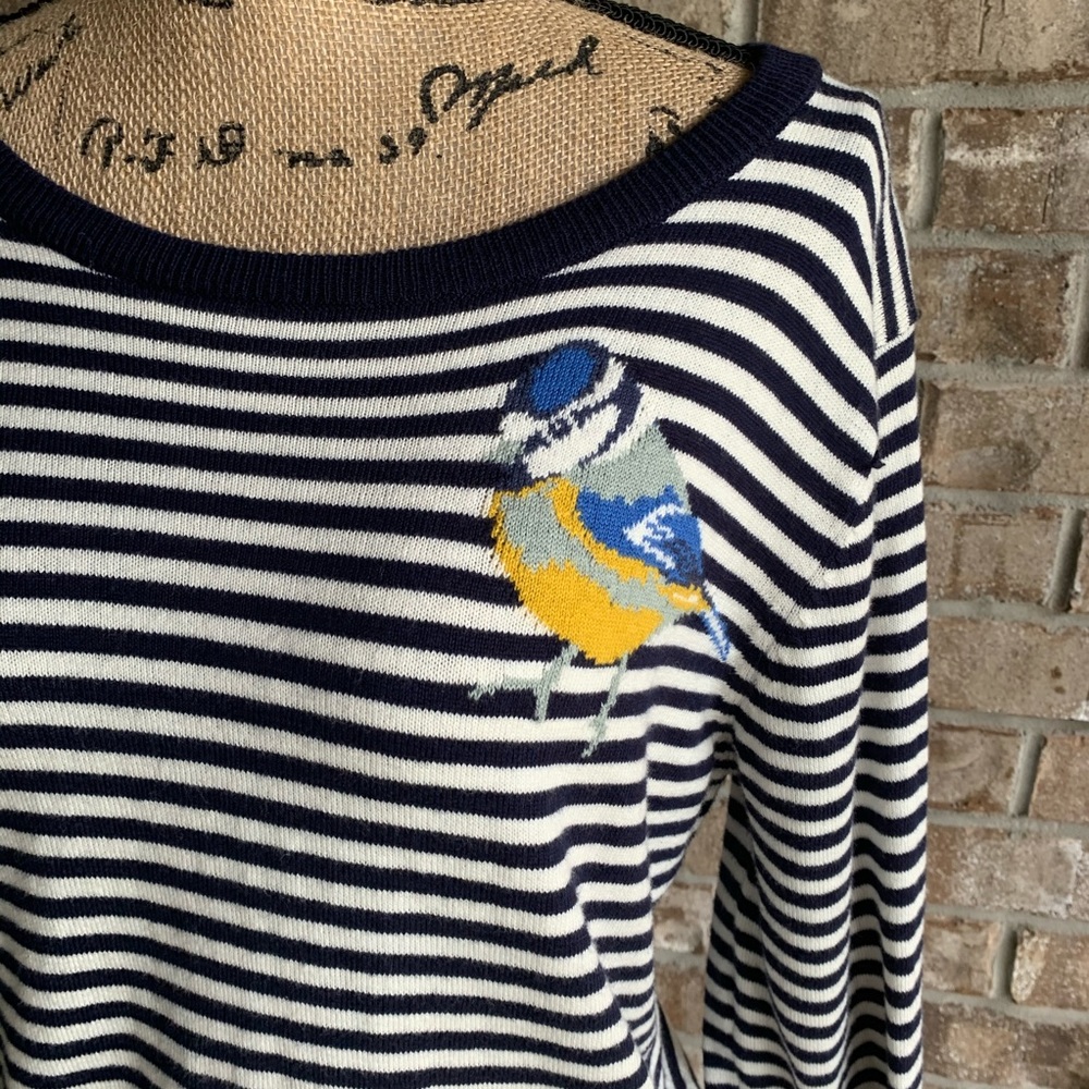 Birds Sweater Medium Striped Joules
